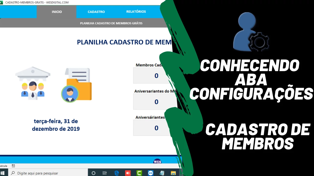 Conhecendo ABA configurações Planilha Cadastro Membros Grátis