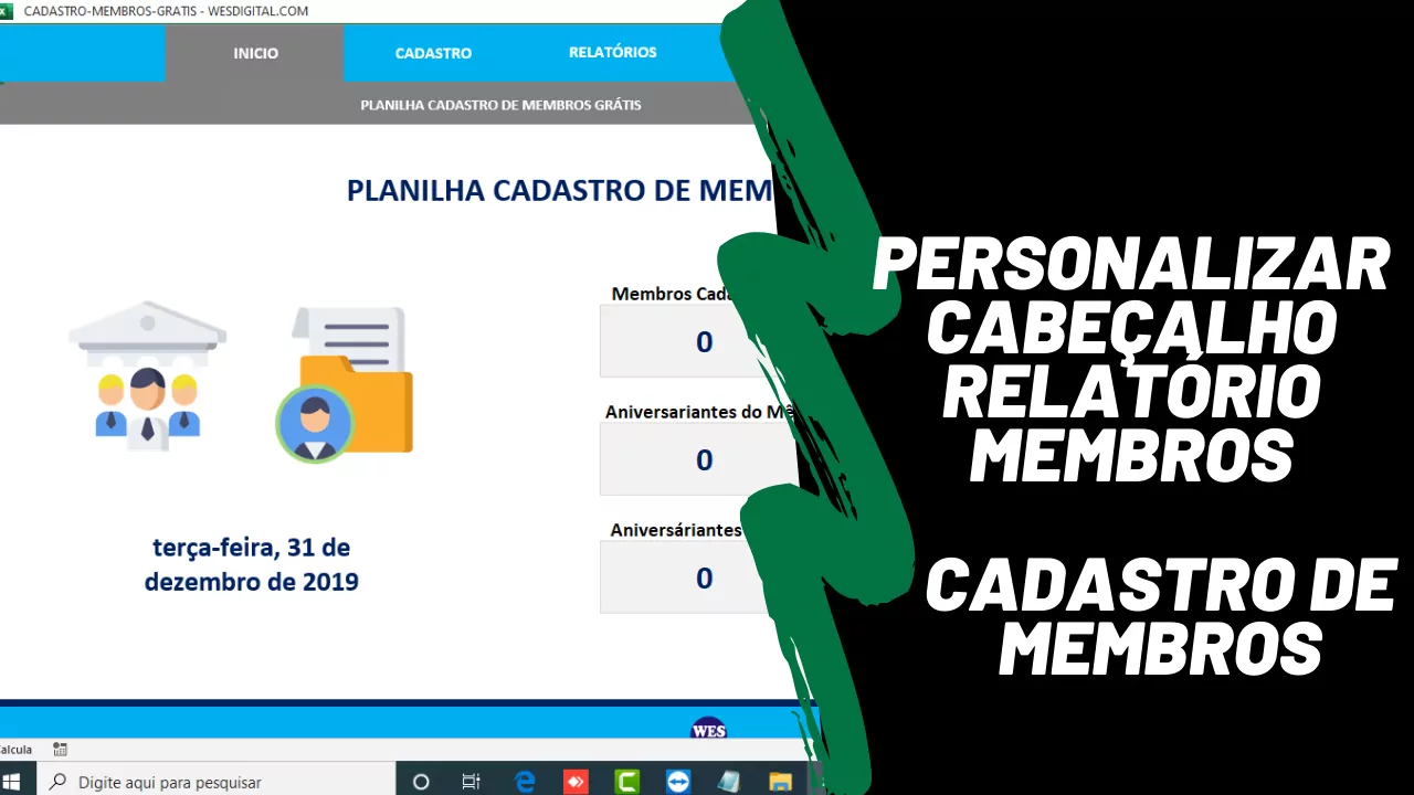 Personalizar Cabeçalho Relatório Membros