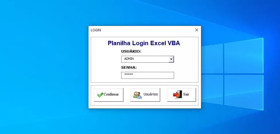 Planilha Login Excel VBA Grátis